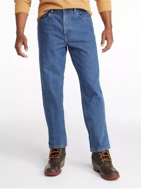 LL BEAN Double L Natural Fit Jeans W40 x L28 Stonewash $70 Retail EUC